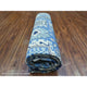 Light Blue, Organic Wool Hand Knotted, Afghan Ersari Oriental Rug, 8'1"x9'9"