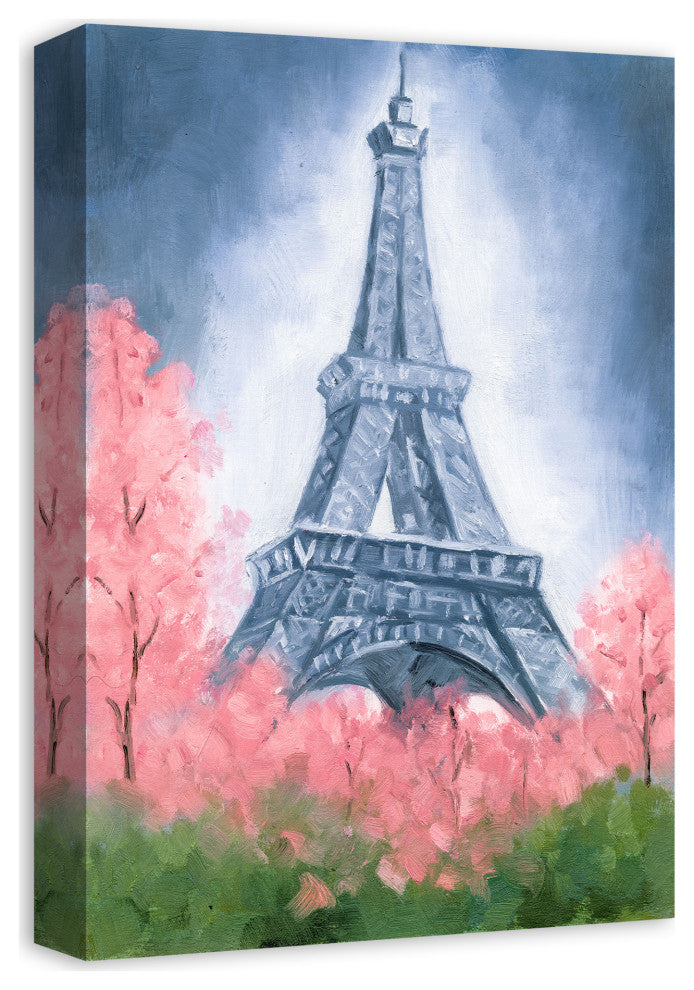 Painted Eiffel Tower 12x18 Canvas Wall Art