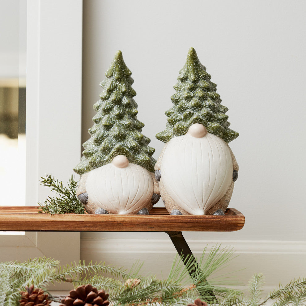 Gnome With Tree Hat, 2-Piece Set