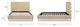 Stockholm Modern Wavy Headboard Platform Bed, Fawn Brown Performance Velvet, Queen