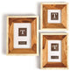 Two's Company Framework Wood and Bone Photo Frame Set, Set of 3