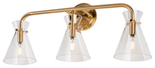 3-Light Bath Vanity Light, Soft Gold