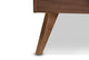 Dilara Mid-Century Modern Light Gray Walnut Brown Wood Full Size Platform Bed