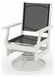 Tuscany Sling Swivel Dining Set, White, 7-Piece