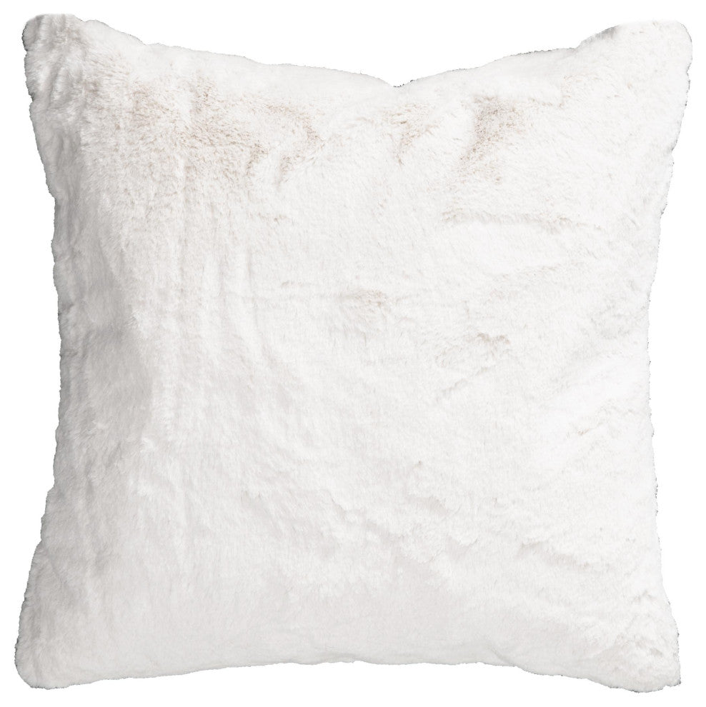 Hopps 20" Faux-Fur Throw Pillow, Set of 2, Cloud