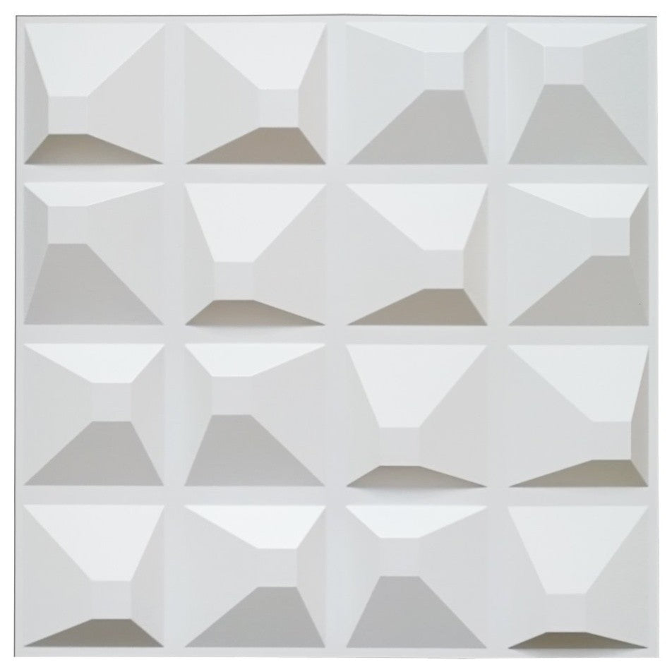 19.7"x19.7" Art3d Decorative 3D Panels Textured Wall Design Board, Set of 12