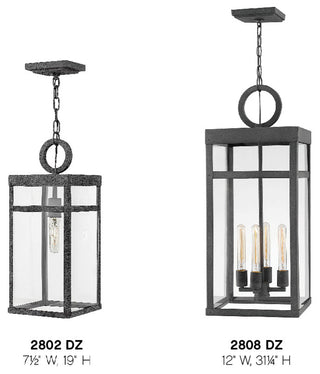 Hinkley Porter Medium Hanging Lantern, Aged Zinc