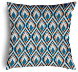 Feathers Accent Pillow With Removable Insert, Unreal Teal, 18"x18"