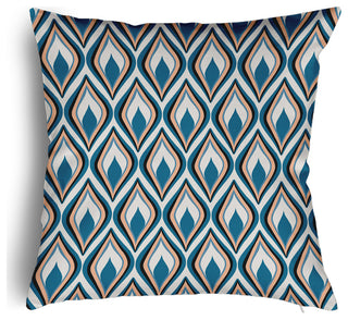 Feathers Accent Pillow With Removable Insert, Unreal Teal, 18"x18"