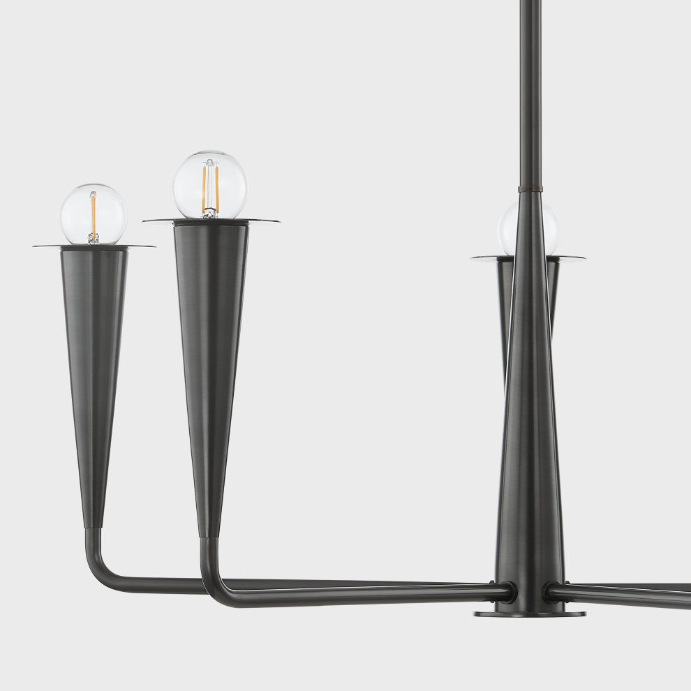 Danna 29.75" Wide 5-Light Old Bronze Chandelier