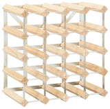 vidaXL Countertop Wine Rack Bottle Holder for 20 Bottles Wine Storage Solid Wood