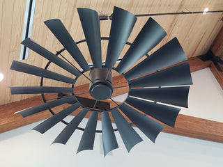 96 Inch Matte Black Windmill Ceiling Fan | The American Fan