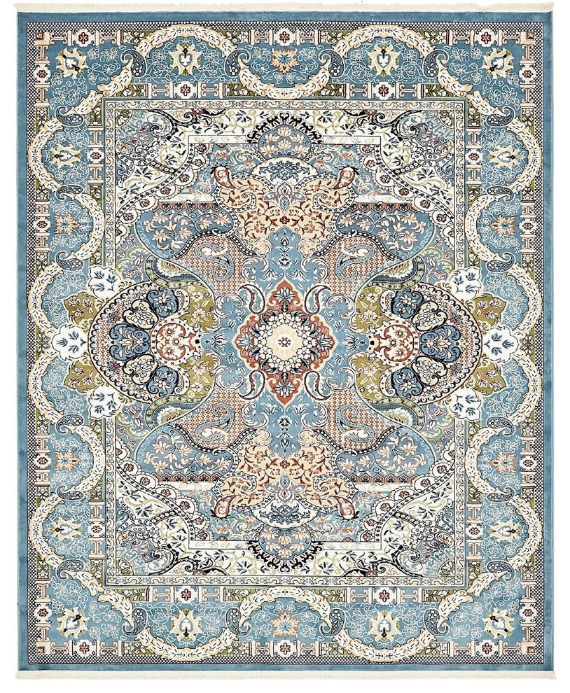 Traditional Kelayeh 8'x10' Rectangle Cool Area Rug