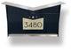 ButterFly Box: Contemporary, Modern, Wall-Mounted Mailbox in Black and Gold