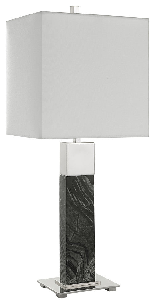 Uttermost Pilaster 1 Light 27" Tall Black Marble Table Lamp