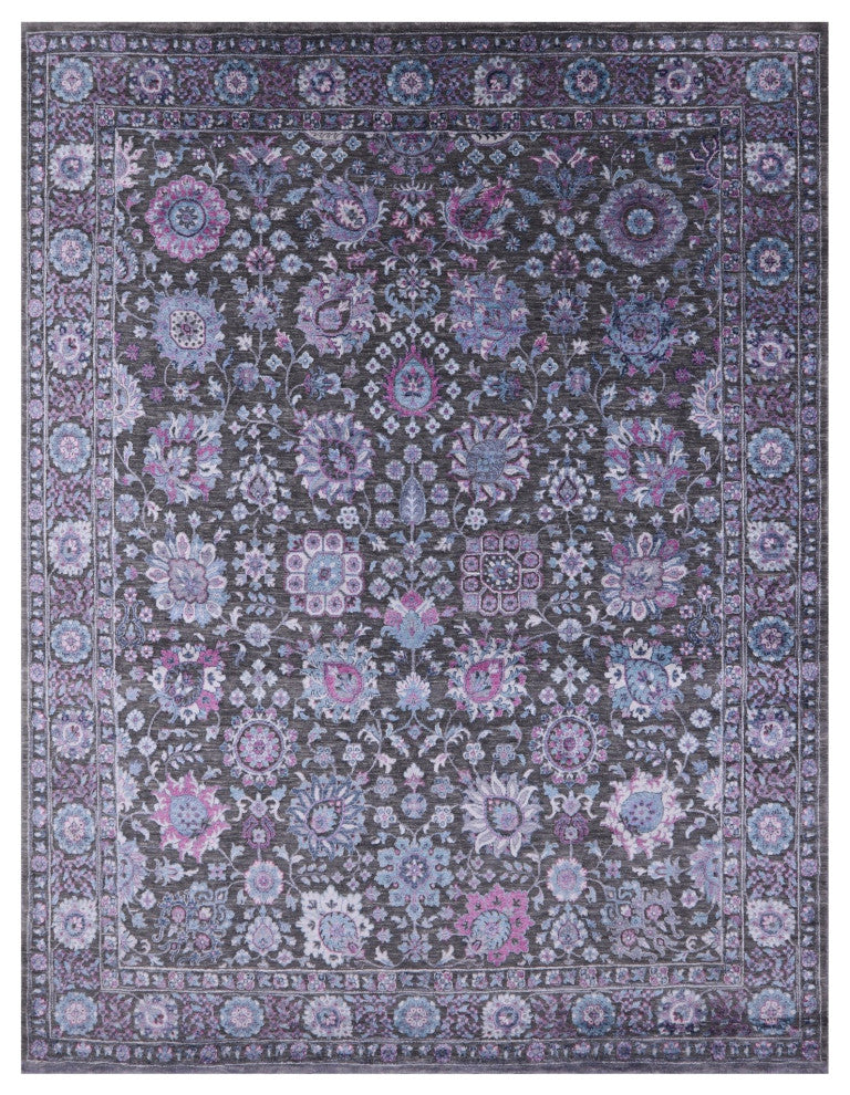 Persian Hand-Knotted Wool and Silk Rug 8' 1" X 10' 3" Q6072