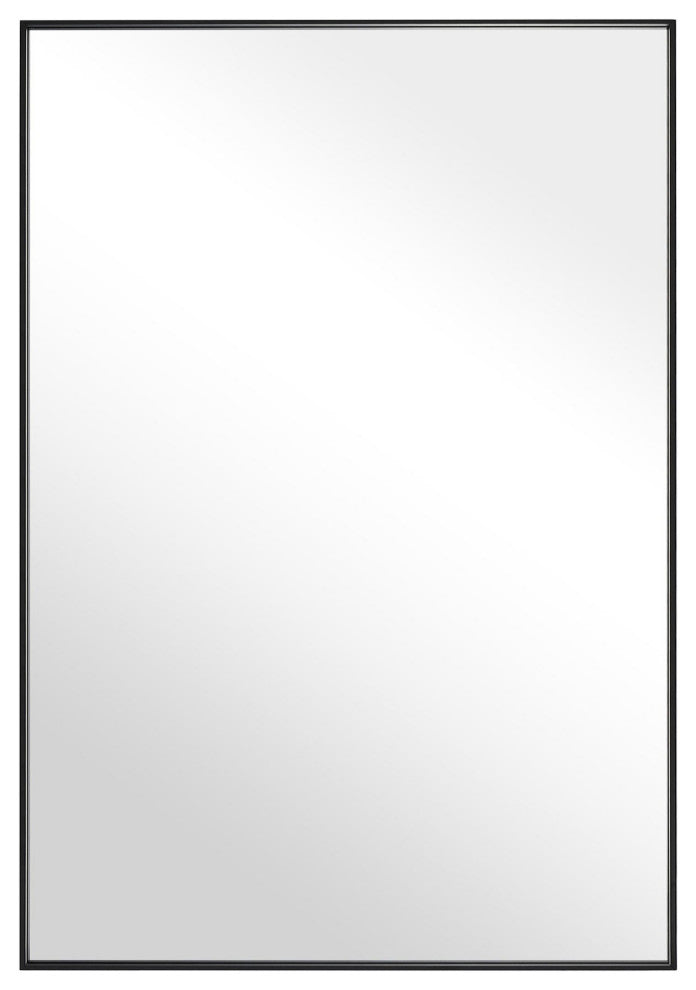 Rectangle Framed Bathroom Vanity Mirror Accent Wall Mirror, Black, 24"x32"