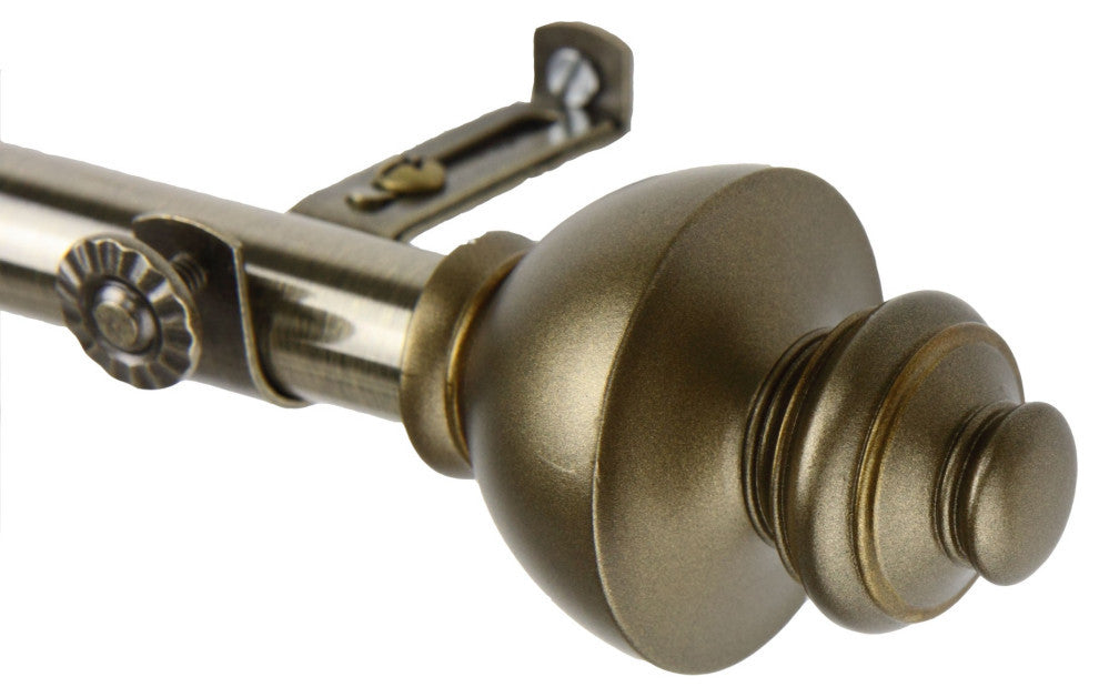 Scion Curtain Rod 3/4" Dia. 28-48", Antique Gold