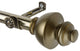 Scion Curtain Rod 3/4" Dia. 28-48", Antique Gold