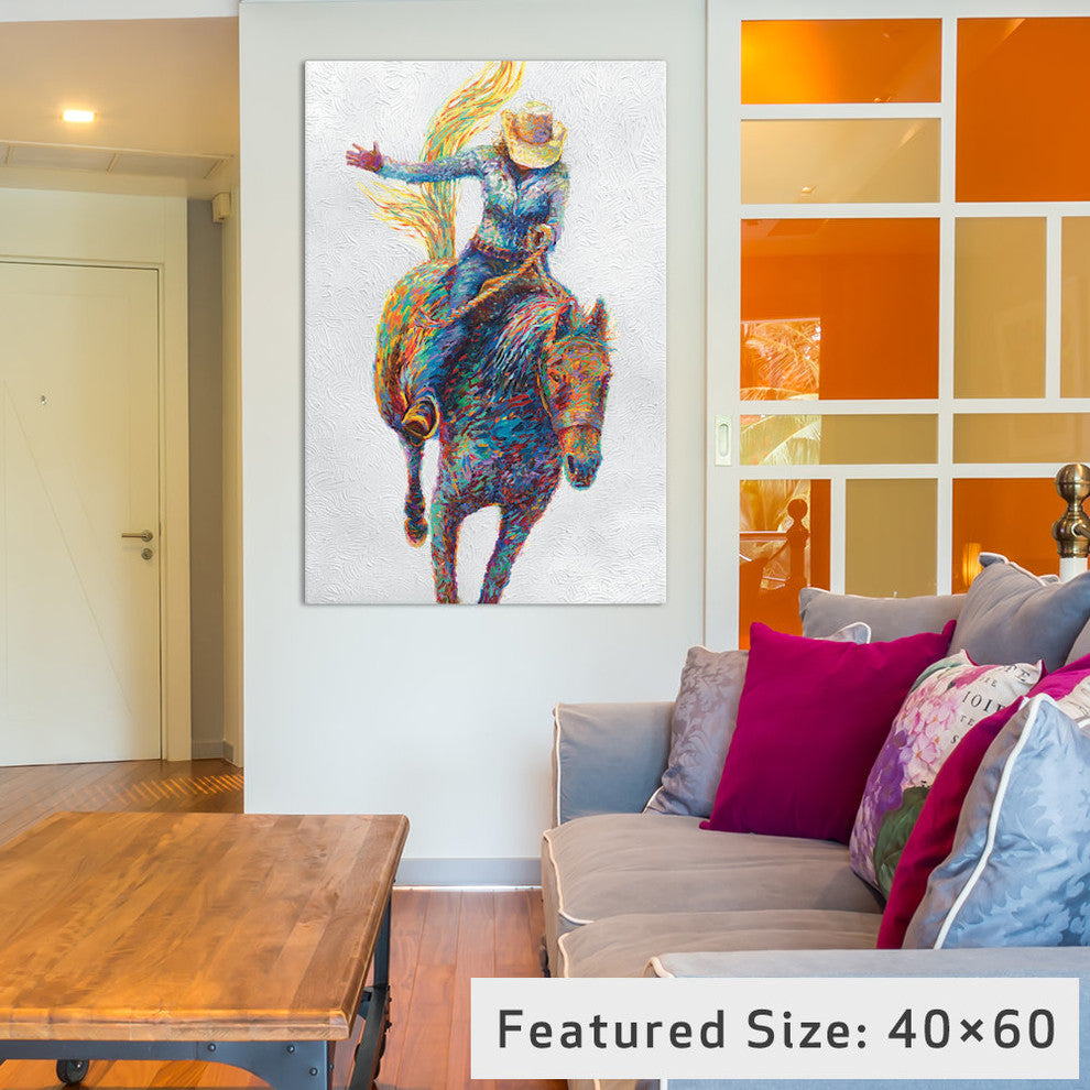 "Rodeo Gallery" by Iris Scott, 40"x26"x1.5"