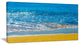 "Sandy Beach and Calm Blue Sea Surf" Contemporary Seascape Art Canvas, 40"x20"