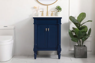 Lewis 24" Single Bathroom Vanity, Blue
