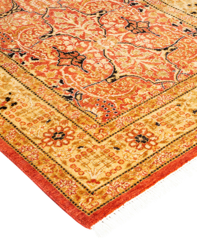 Mogul, One-of-a-Kind Hand-Knotted Area Rug Orange, 2' 6" x 8' 5"