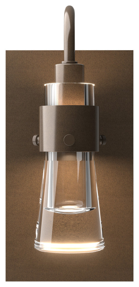 Erlenmeyer ADA Sconce, Bronze Finish, Clear Glass