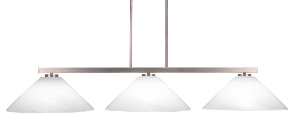 Atlas 3-Light Bar, Graphite/White Marble