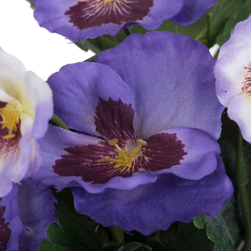 Vickerman 10" Pansy Bush, 4 per Pack, Purple