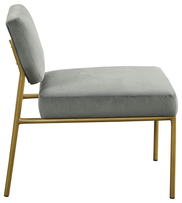 INK+IVY Roxie Scandinavian Low-Back Armless Slipper Chair, Grey