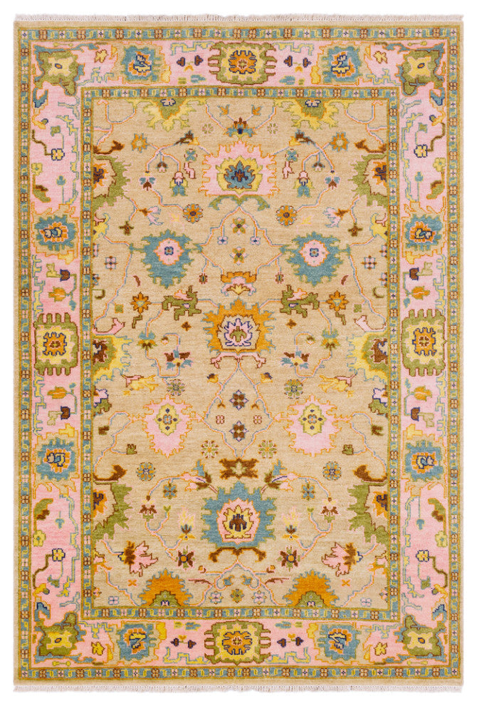 Surya Hillcrest HIL-9004 Traditional Area Rug, Tan, 2' x 3' Rectangle