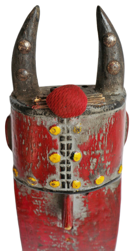 Consigned Red Toma Mask on Stand