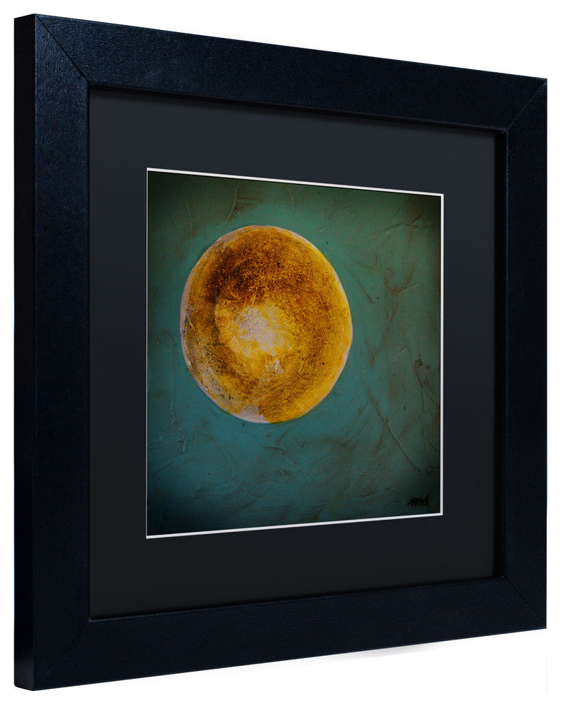 'Moon on Blue' Matted Framed Canvas Art by Nicole Dietz