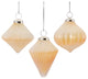 Ribbed Glass Ornament, Set of 6