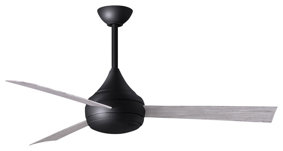 Donaire Paddle Fan Integrated LED, Matte Black, Barnwood Tone Blades