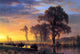 Albert Bierstadt Western Kansas, 18"x27" Gallery Wrapped Canvas Print