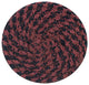 Burgundy/Mustard Round Coaster, 4"x4"