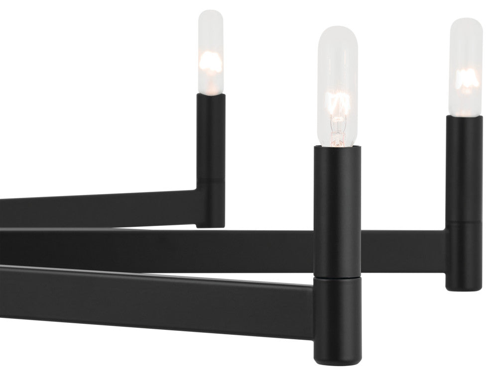 Erzo 48" 10 Light Chandelier, Black