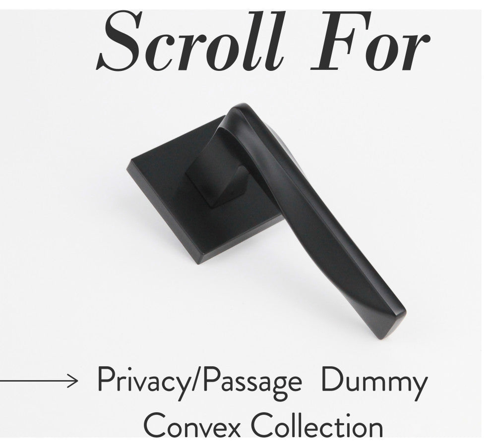 Modern Heavy Duty Designer Interior Door Lever - Canal Collection, Matte Black, Passage Right Hand