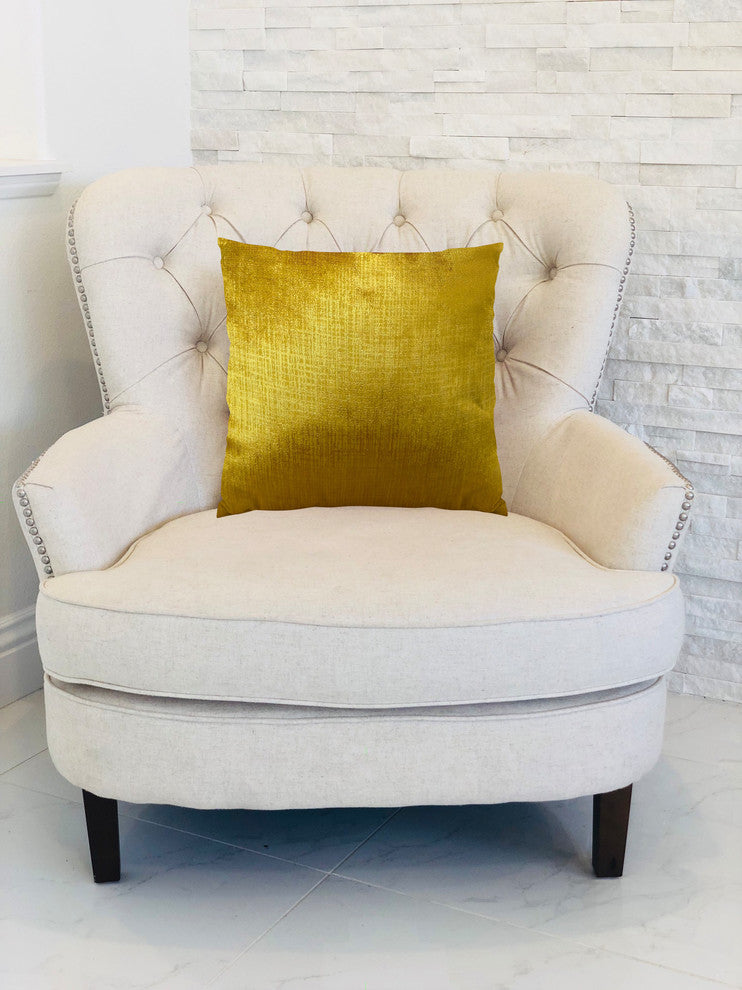 Plutus Lumiere Bronze Handmade Throw Pillow, (18" x 18")