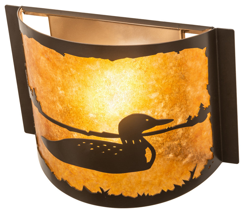 12 Wide Loon Right Wall Sconce
