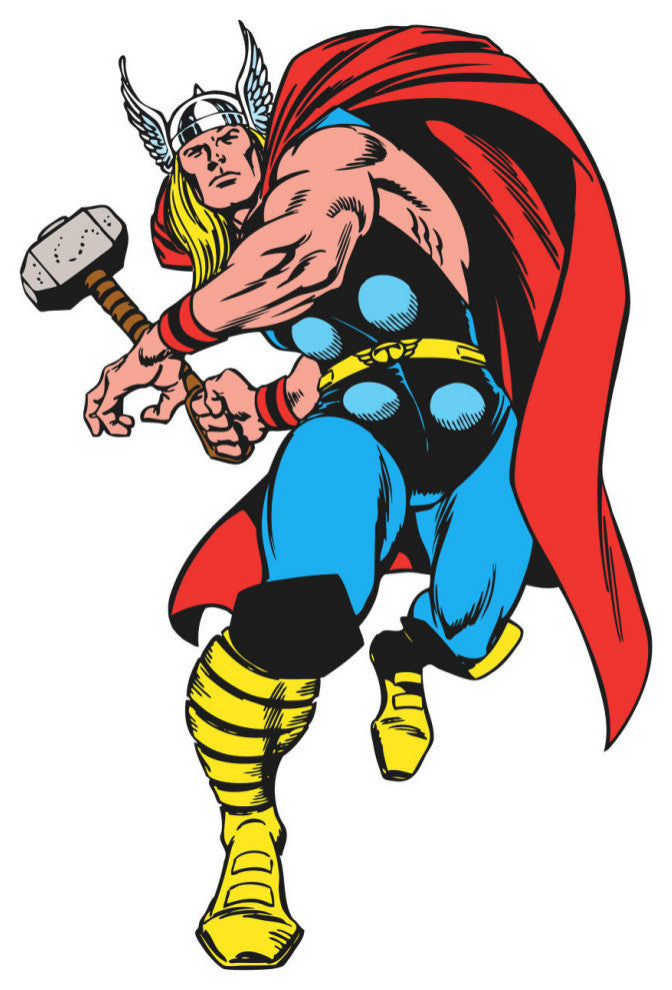 Marvel Classic Thor Comic Peel and Stick Giant Wall Decal