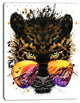 Funny Jaguar with Sunglasses, Contemporary Animal Art Canvas, 30"x40"