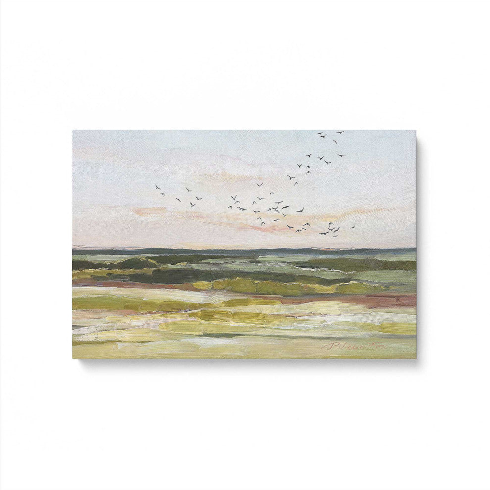 "Skyscape Serenade" - Pastoral Elegance Canvas Art Print
