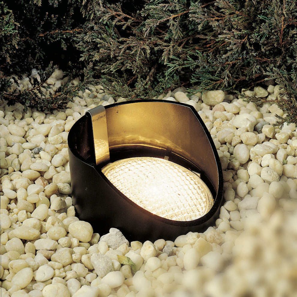 Black 8" In-Ground 1-Light 12V