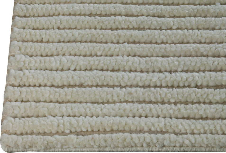 Hand Woven White New Zealand Wool Area Rug, 8'3"x11'6"