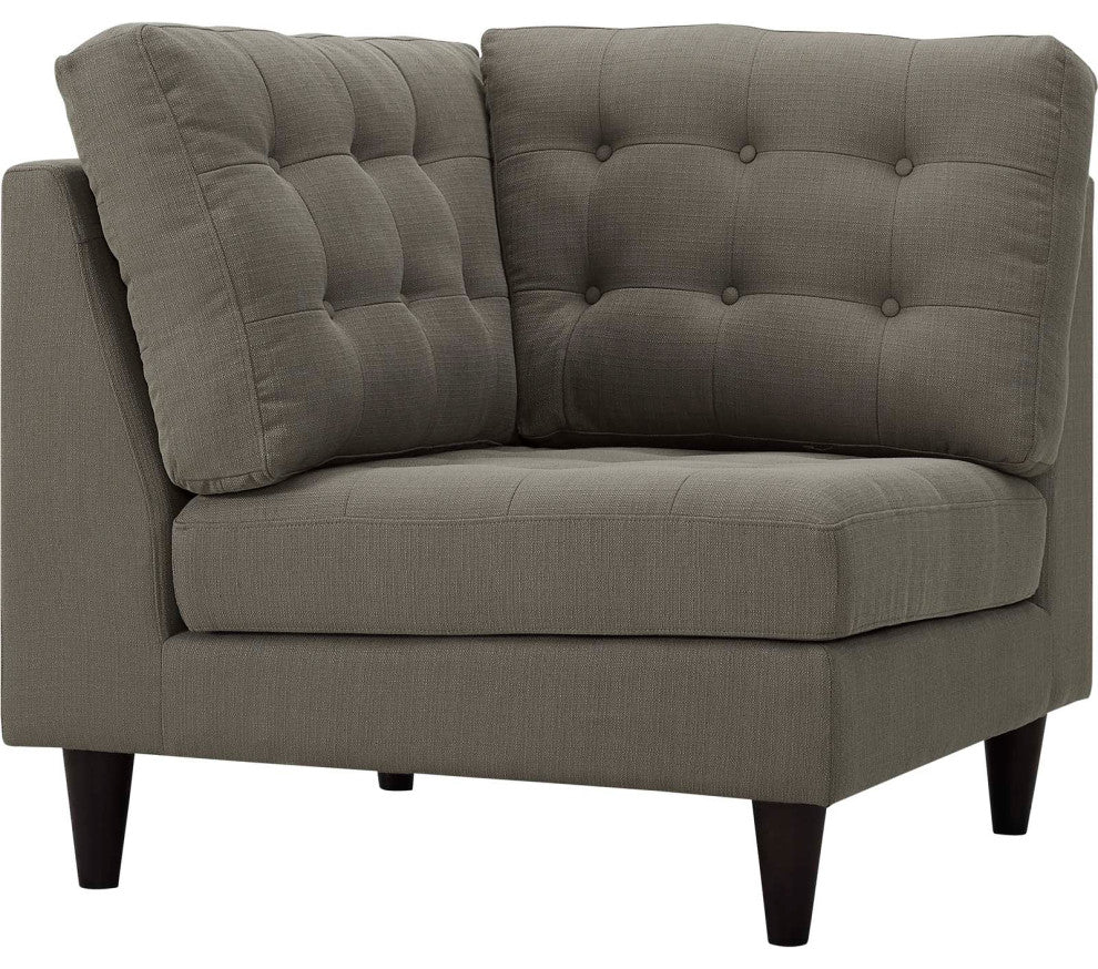 Modern Granite Empress Upholstered Fabric Corner Sofa