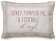 Turkey Pumpkin Pie And Football 4 14"x20" Spun Poly Pillow