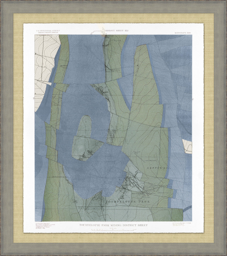 Aspen Topographical Map 4, Giclee Reproduction Artwork
